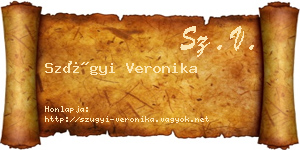 Szügyi Veronika névjegykártya