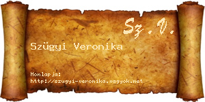 Szügyi Veronika névjegykártya